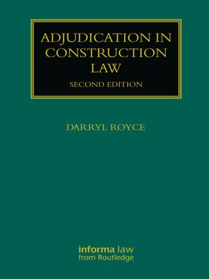 cover image of Adjudication in Construction Law
